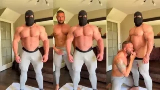 Body building Cum – The Masked Bodybuilder, Micael Wilson