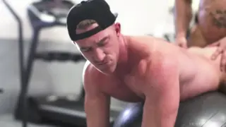 Muscle Hunk Roman Todd Assfucks New Personal Trainer Nick Fitt In Public Gym
