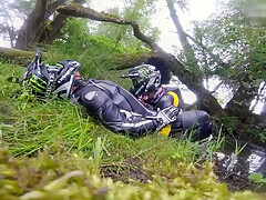Mud hole dainese biker blowjob cum
