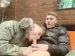 Scally boys cock sucking puffer jackets