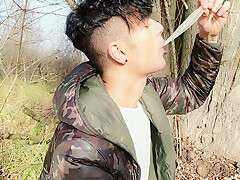 Twink Found 6 Used Condoms By 4 Straight Friends – Cum Eat Then Put In Ass