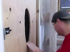 Hot Sucking Through The Gloryhole