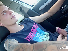 Handjob In The Car