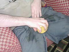 Having Some Hot Cheese Dip Using Nike Shorts For Bowl