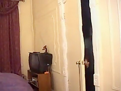 Ebony Dude Riding On White Cock