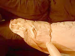 Fattest Dildo I have while my buddy helps and takes pics