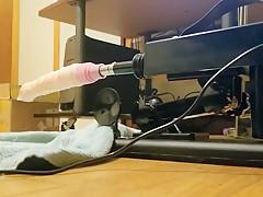 Ass getting hammered by fuck machine