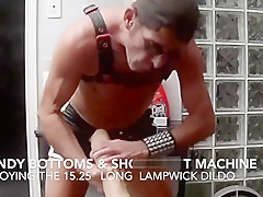 Machined Fucked with Mr. Hankey’s XL Lampwick Dildo